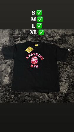 BAPE A Bathing Ape Black Camo Graphic Tee