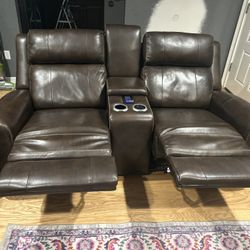 Two Leather Couches