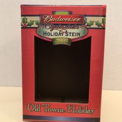 Budweiser 2003 Holiday Stein Box " Old Towne Holiday"