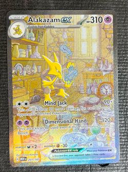 Alakazam ex Pokémon Card 201/165 Holo Rare