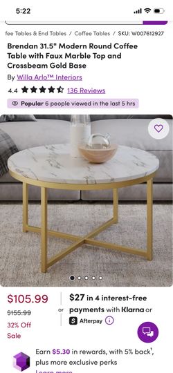 Round coffee table