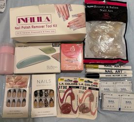Nail Art Bundle! Gel UV Lamp, Press Ons, Polish Remover
