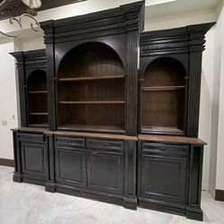 Solid Wood Book Shelf with Storage