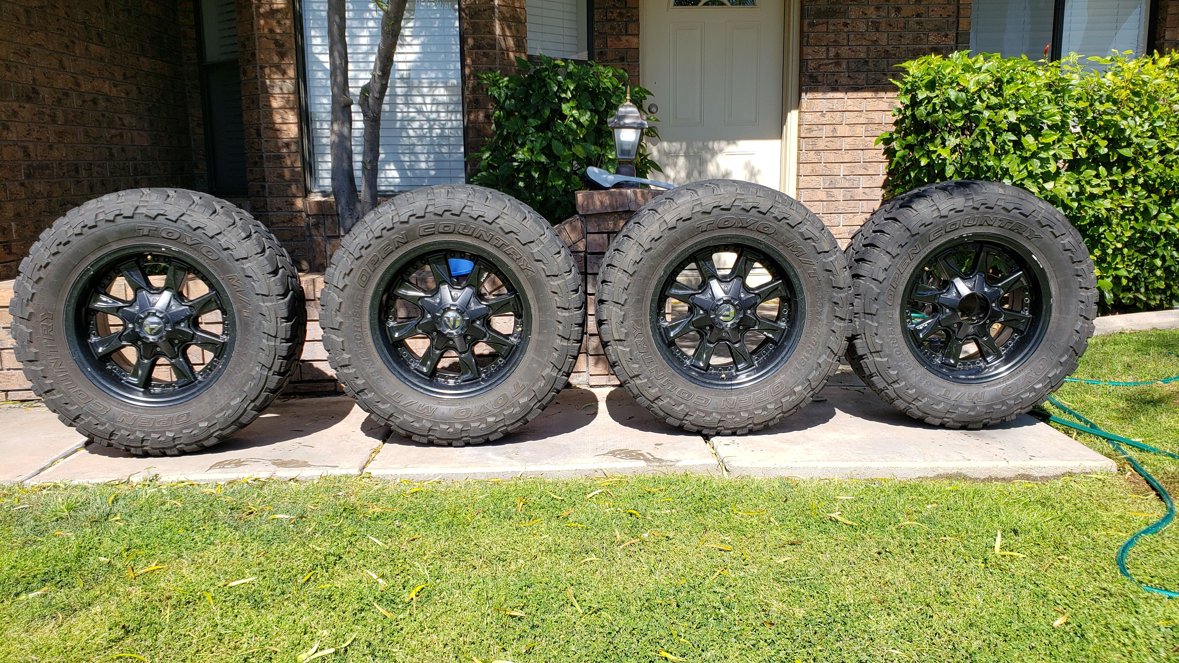 Black Fuel Rims with Toyo M/T Tires