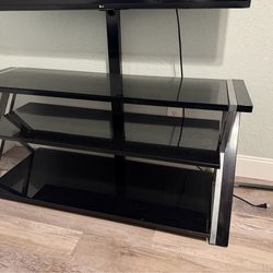 Glass tv stand