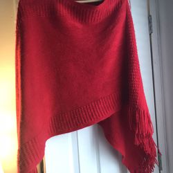 Red Poncho (pullover)