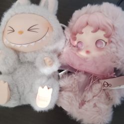 HEHE LABUBU HAVE A SEAT + PINK SKULL PANDA