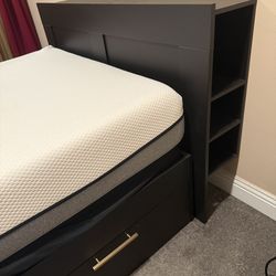 IKEA Full Size Brimnes Storage Bed & Headboard