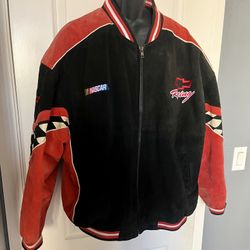 Vintage chevrolet racing Nascar XLarge suede jacket