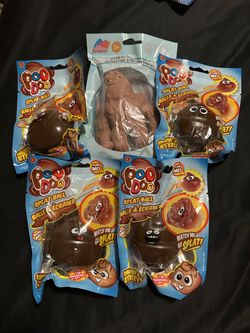Squishy poop and stretch & pull monster