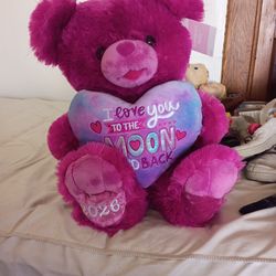 Brand new Valentine's Day plush bear firm price pick up only $20 I love you too the moon and back  pick up only 865 Ellsworth avenue right off of East