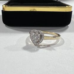 14KYG Ladies Heart Diamond Ring 