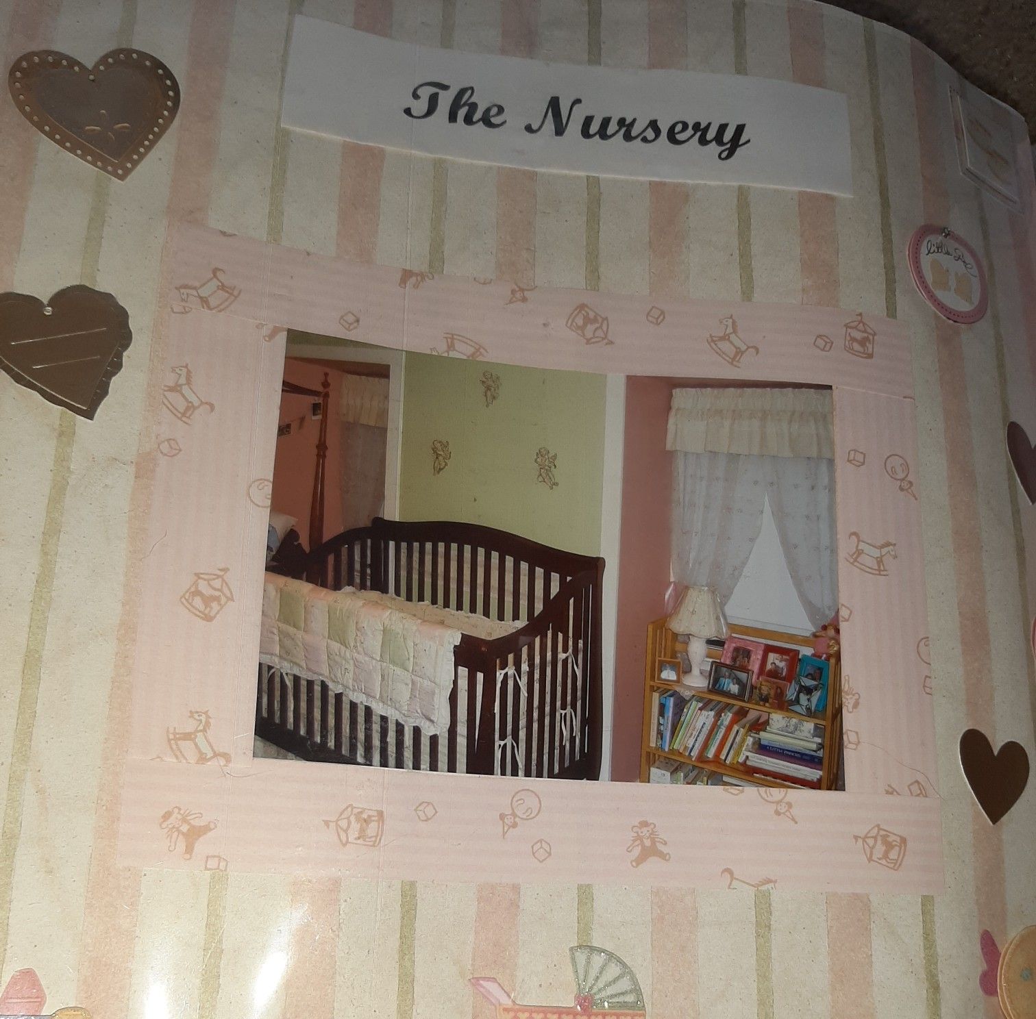 Cherry wood baby crib excellent condition all pieces Western branch