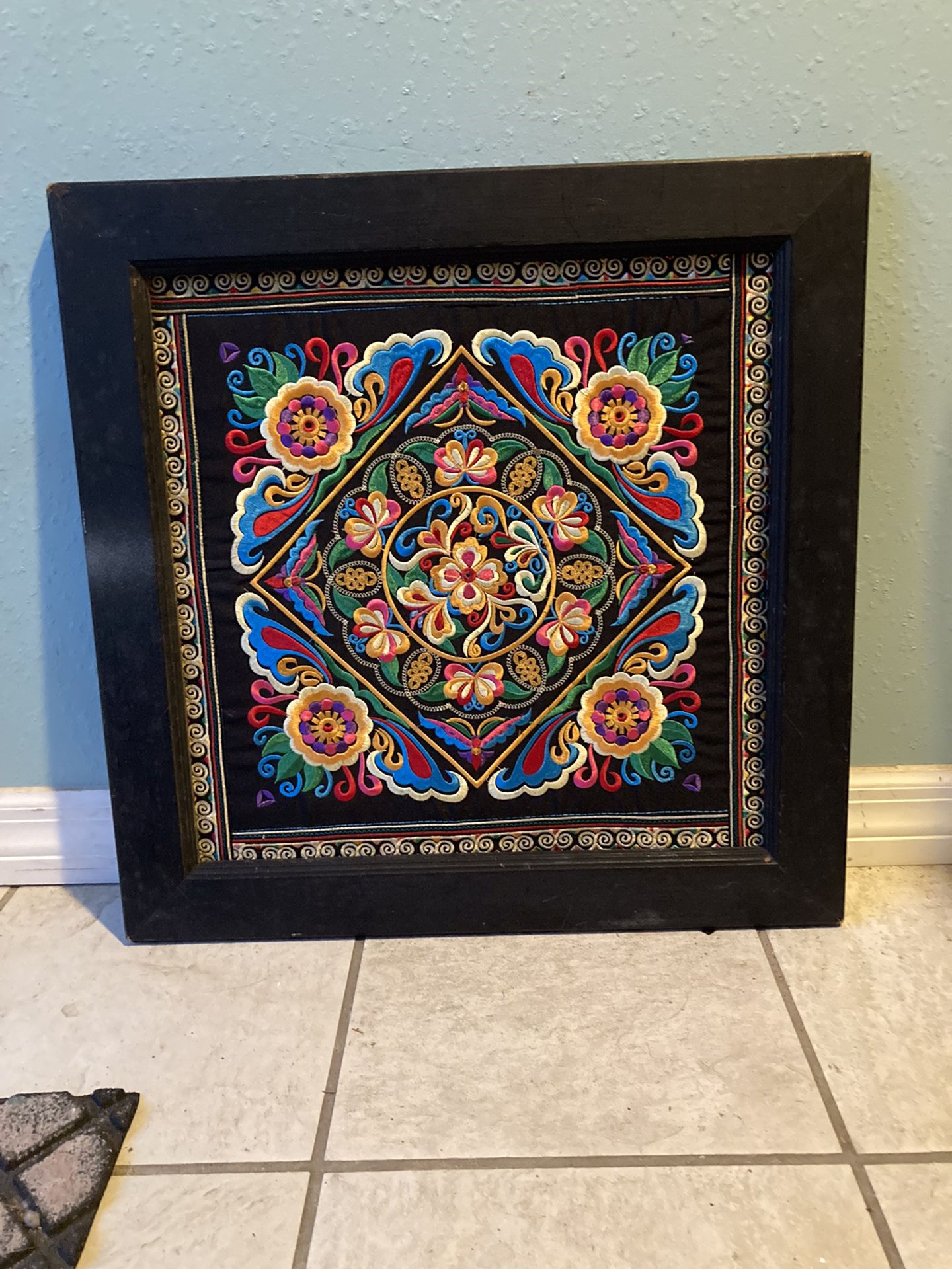 Framed Wall Art Embroidery 
