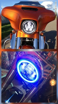 2X 7'' RGB LED Headlights Halo DRL for Jeep Wrangler JL 2018 2023