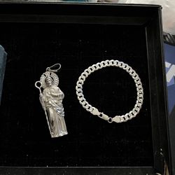 San Judas pendant and esclava