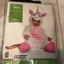 Unicorn Infant Costume Size 12-24 Months -NEW 