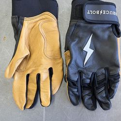 Bruce Bolt, new, medium batting gloves, cabretta leather, w/ pouch, made in Austin, Texas $50