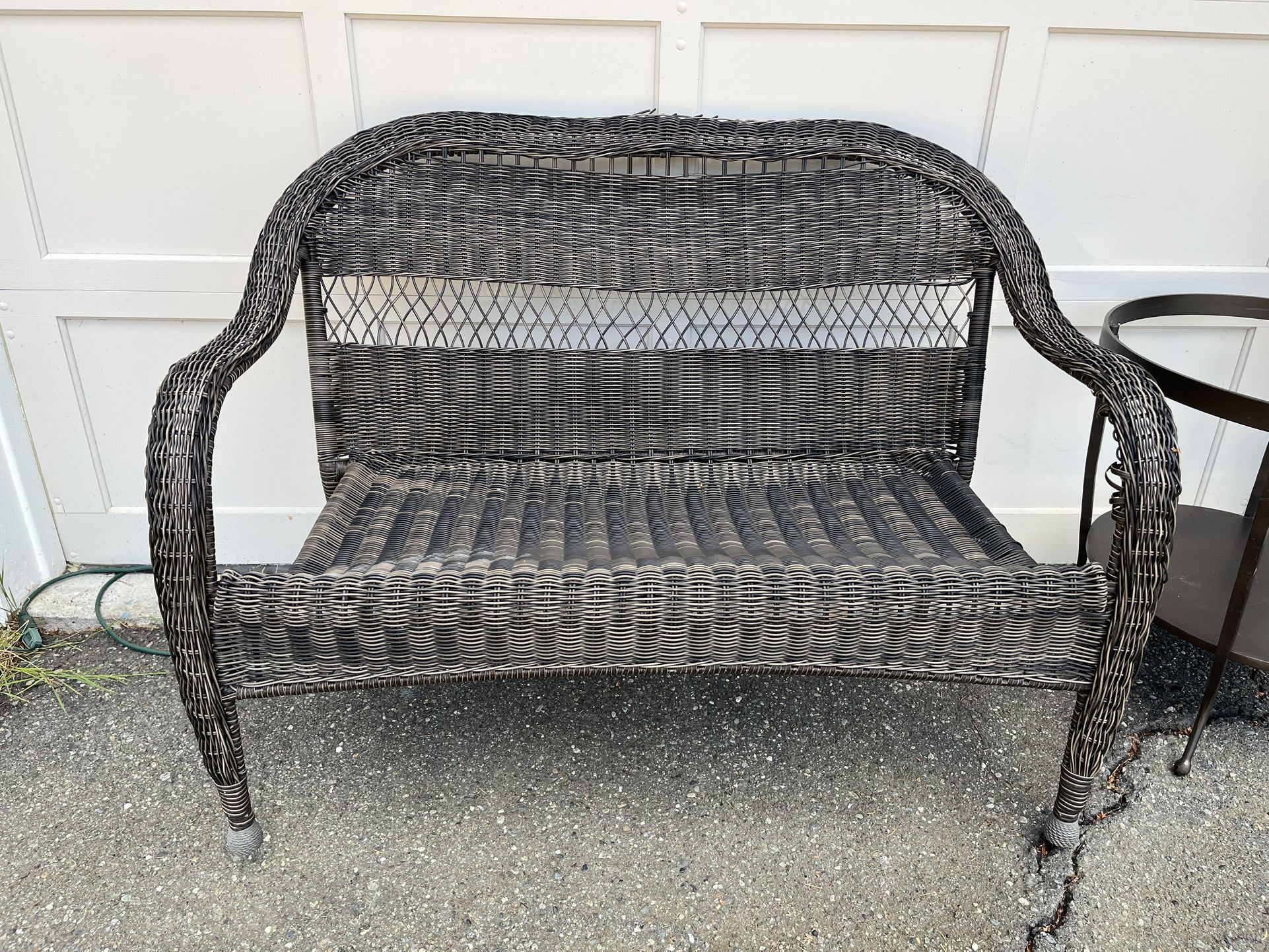 Wicker loveseat