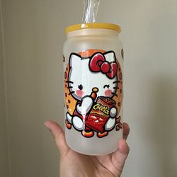 Hello Kitty Custom Glass Cup 16oz 