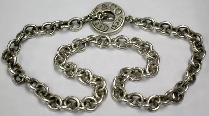 Vintage Tiffany & Co. Sterling Silver 1837 Toggle Necklace