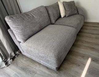Sofa - Modern Gray Living Room Sofa with Chaise (79" Width)