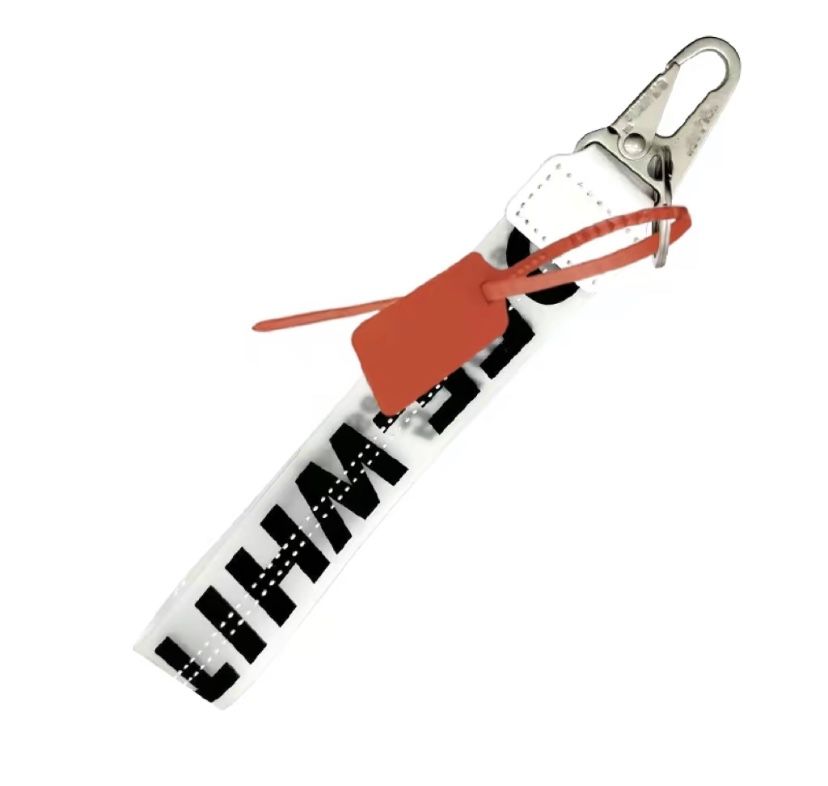 Off-white Industrial Wrist strap Keychain Lanyard