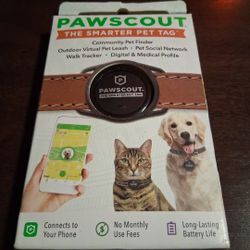 PAWSCOUT BRAND NEW SMARTER PET TAG COMMUNITY PET FINDER  Sealed Box 