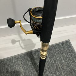 Penn Slammer 6500 with custom rod (Great Condition)