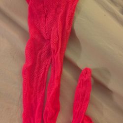 Bright Pink Fishnet Stockings Tights