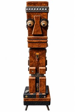Vintage hand carved wooden sculpture
