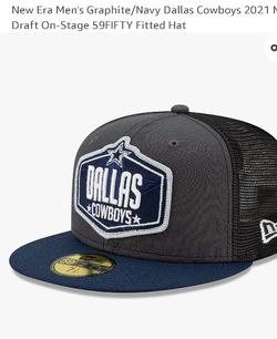 New Era Graphite,/Navy 2021 NFL Draft Dallas Cowboys Hat