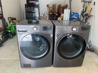 LG ThinQ Front Load Washer and Dryer Set