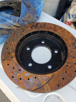 5 Lug Rotors For Car Or Small Truck ,never Used, Only Got Rusted Cause I Left Them Exposed