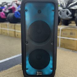 Professional 2x8” Party Speaker System w/ Wireless Mic