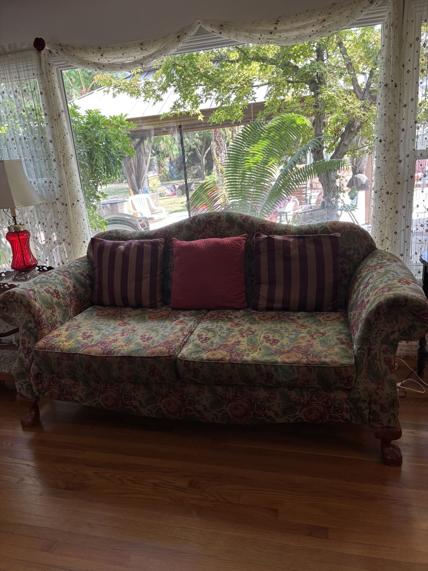 Floral Rose Tapestry Sofa Couch