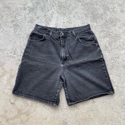 Vintage 90’s LEE Black Denim Shorts Jorts Sz 31