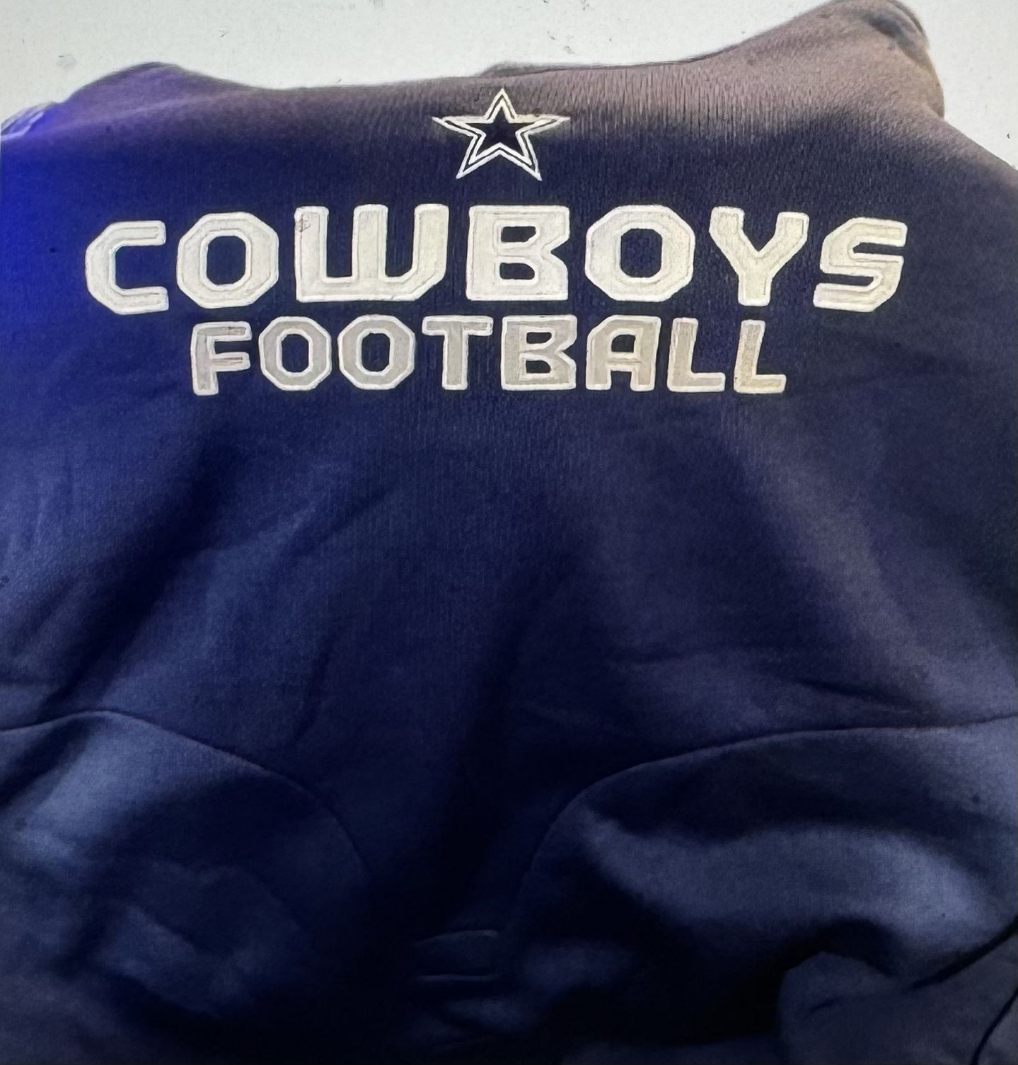 Reebok Authentic Sideline Dallas Cowboys NFL Football Navy Blue Hoodie Size 2XL