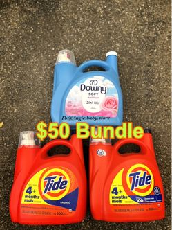 Tide Laundry Detergent & Downy Fabric Softener Bundle