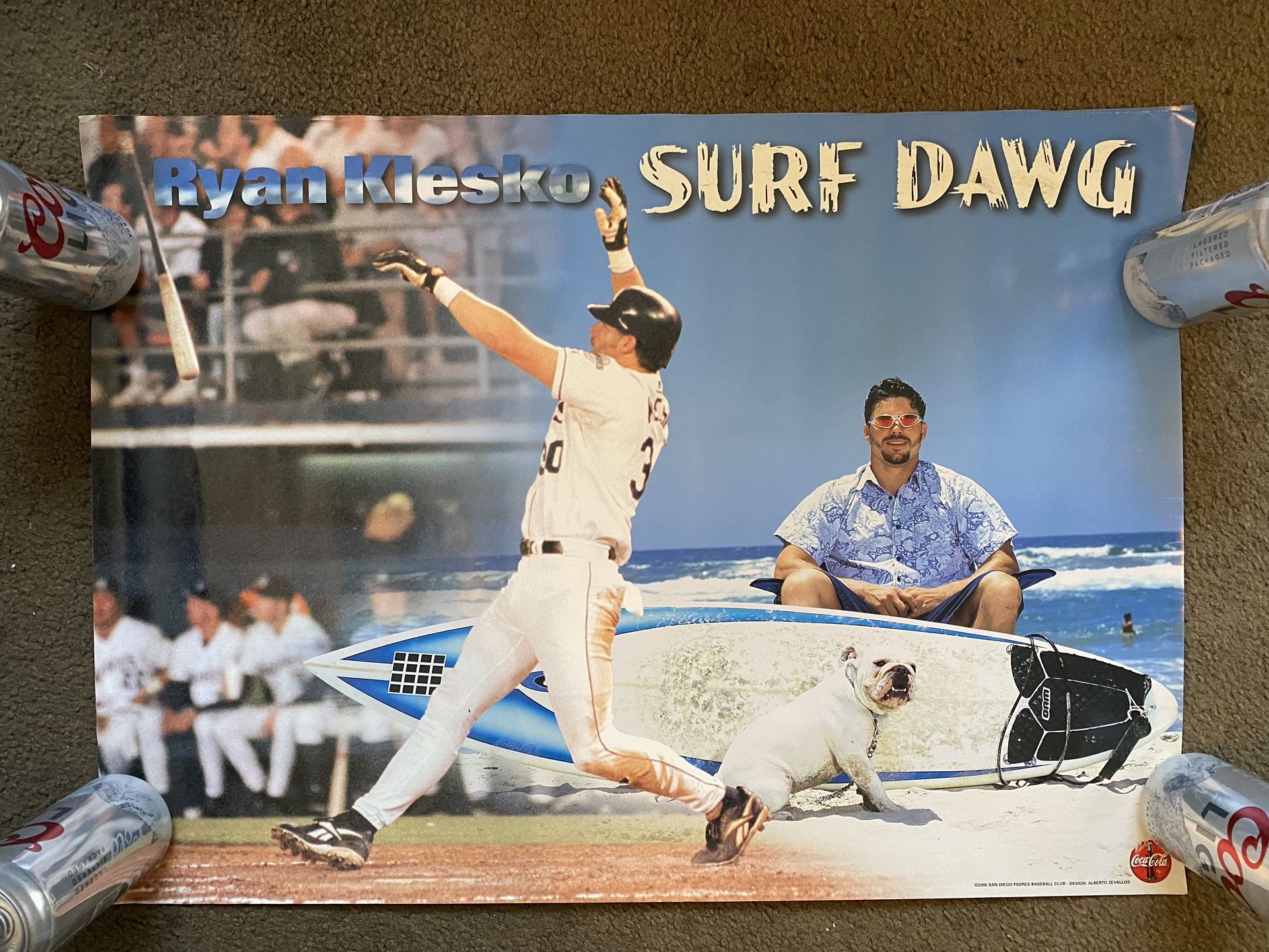 Collectible San Diego Padres Ryan Klesko Surf Dog Posters (Rhino)