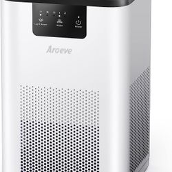   AROEVE Air Purifiers for Bedroom HEPA Air Purifier With Aromatherapy Function For Pet Smoke Pollen Dander Hair Smell 20dB Air CleaReg. Retail $59.99