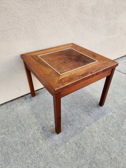 Mid Century Brown Saltman Side Table