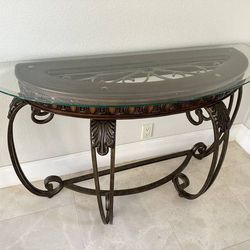 Traditional Mediterranean entry or console table (Reduced $25!!)
