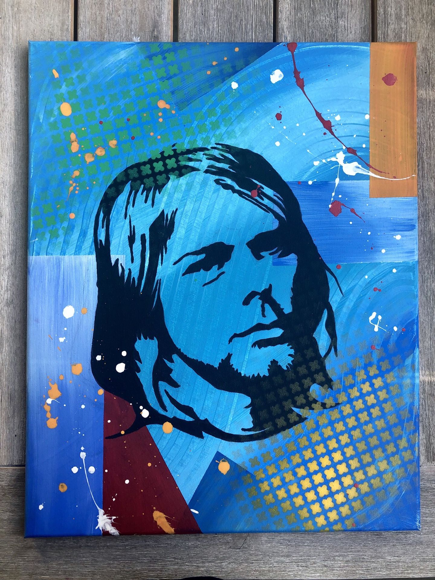 Kurt Cobain nirvana abstract painting
