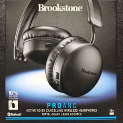 Brookstone PRO ANC Wireless Headphones - Black