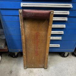 Antique Vintage Chief Auto Parts Creeper Garage Automotive Mechanic Tool