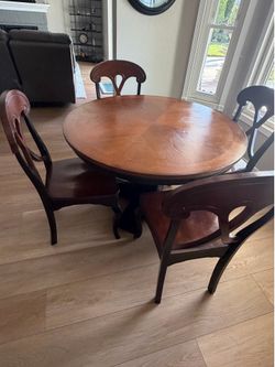 Wood Kitchen table with 4 wood chairs