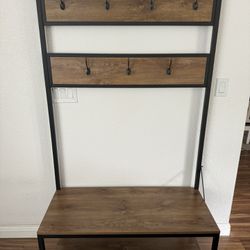 Hall Tree Entryway Rack (Great Condition) 