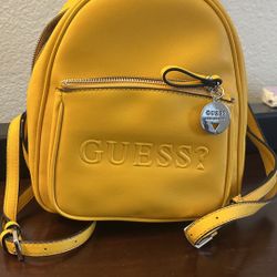 Yellow Backpack Purse