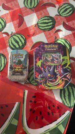 Pokemon TCG Mega Gengar Tin and Mini Tin